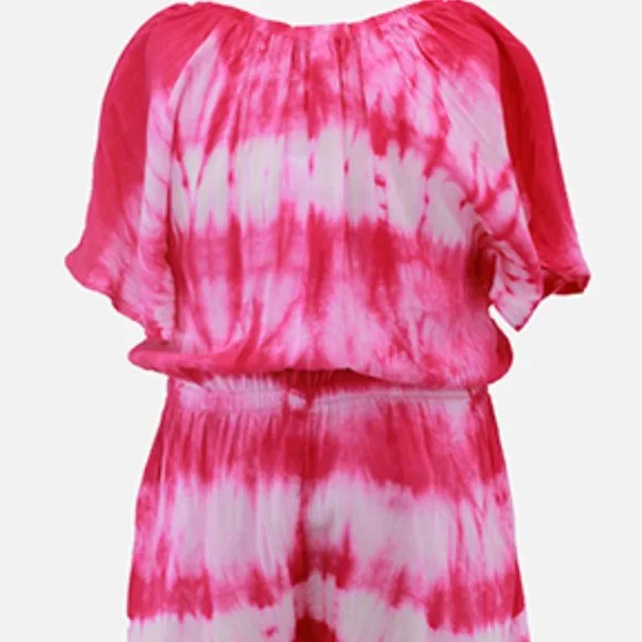 Splendid Dark Pink Tye Dye Romper - Picture 2 of 3